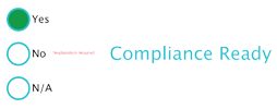 Checkmark for compliance standard